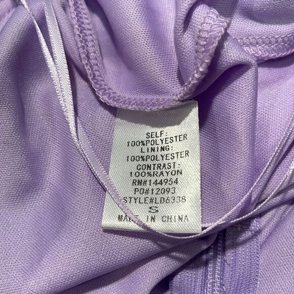 Ever After Pastel Watercolor Deep V-Neck Sheer Tulle Maxi Dress Sz S - Picture 15 of 16